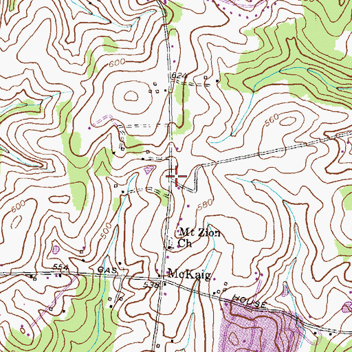 Topographic Map of Keyser, MD