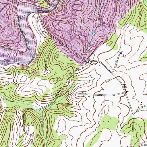 Topographic Map of Longview, MD