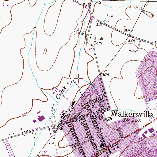 Topographic Map of William Branch, MD