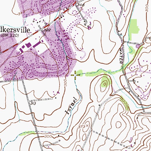 Topographic Map of College Run, MD