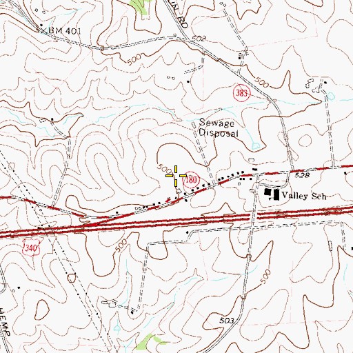 Topographic Map of Copperfield, MD