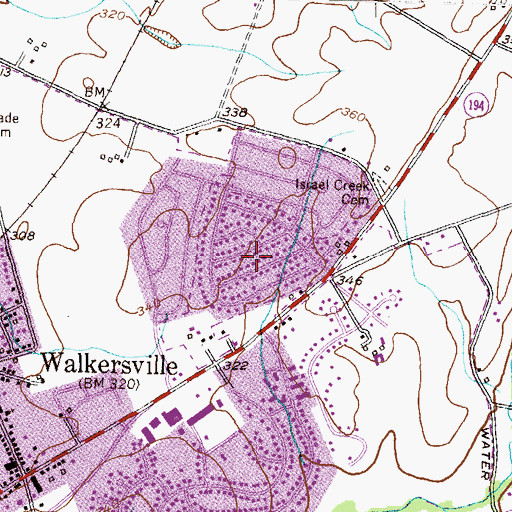 Topographic Map of Glade Manor, MD