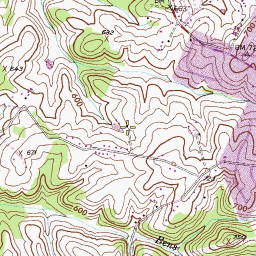 Topographic Map of Helliesen, MD