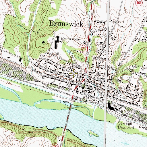 Topographic Map of Old Lutheran Cemetery, MD