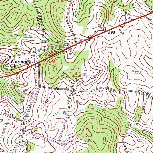 Topographic Map of Pleasant Estates, MD