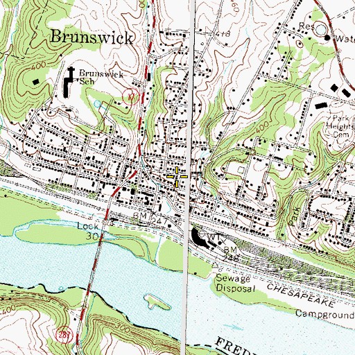 Topographic Map of Saint Francis of Assisi Roman Catholic Church, MD