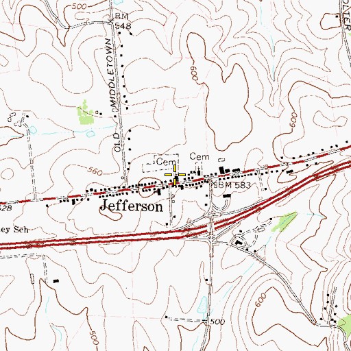 Topographic Map of Saint Paul Lutheran Church, MD