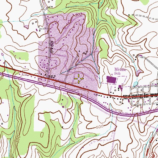 Topographic Map of Sponsellers, MD