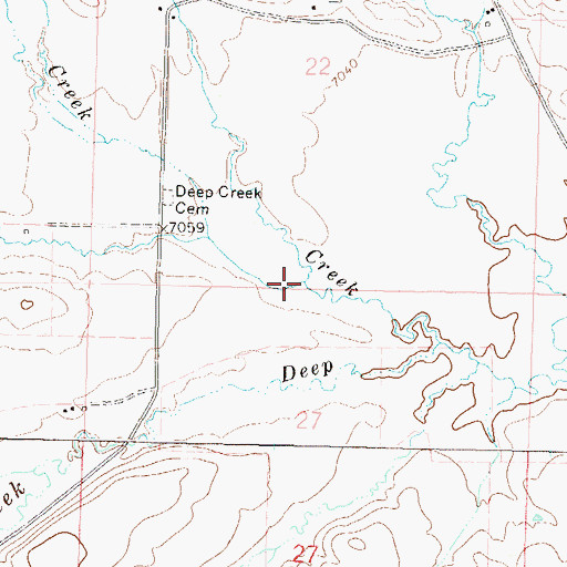 Topographic Map of Renfro Creek, CO