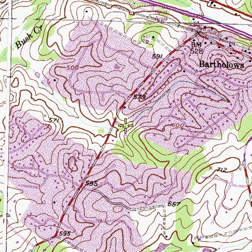 Topographic Map of Hungerford Manor, MD