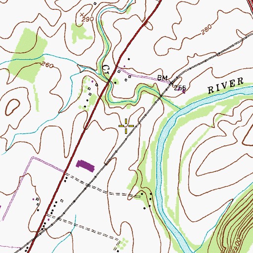 Topographic Map of McKinney Industrial Park, MD