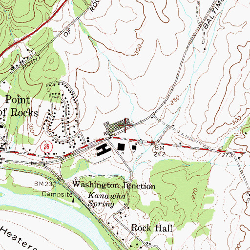 Topographic Map of Point of Rocks Industrial Park, MD