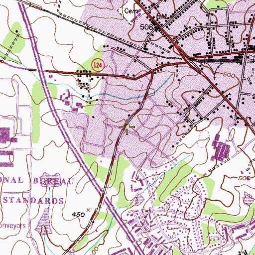 Topographic Map of Montgomery County, MD