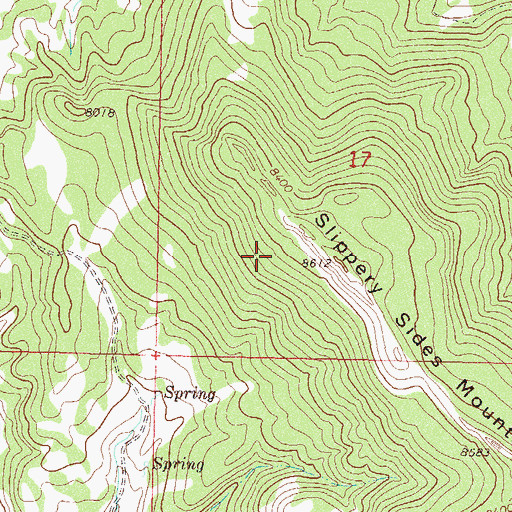 Topographic Map of Slippery Sides Mountain, CO