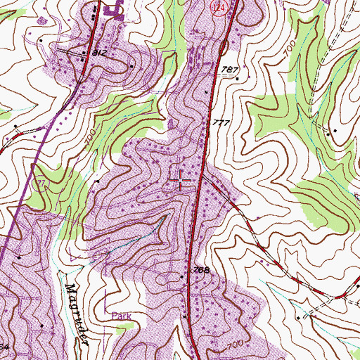Topographic Map of Clearspring Manor, MD
