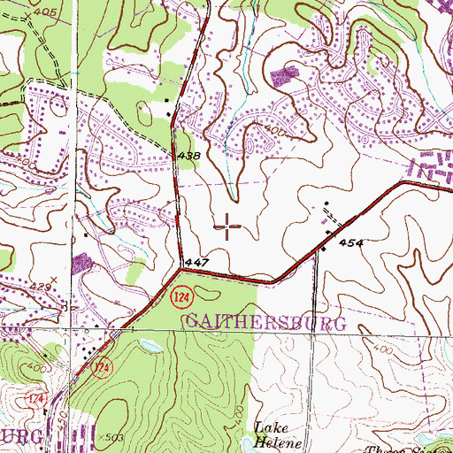Topographic Map of Bridlewood, MD