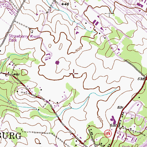 Topographic Map of Flower Hill, MD