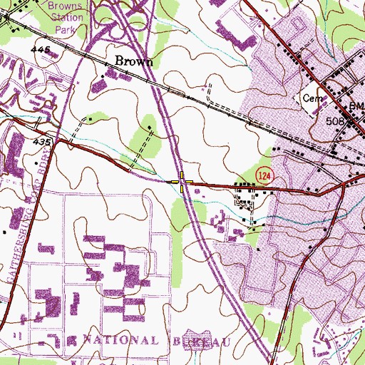 Topographic Map of Interchange 10, MD