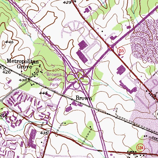 Topographic Map of Interchange 11, MD