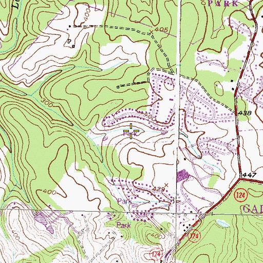 Topographic Map of Quince Orchard Valley Park, MD