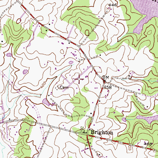 Topographic Map of Hawlings View, MD