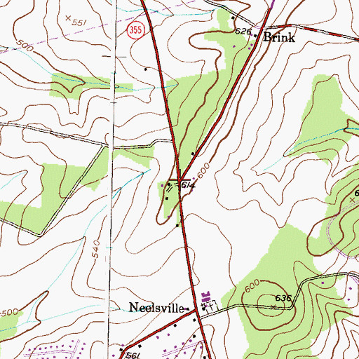 Topographic Map of Henderson Corner, MD
