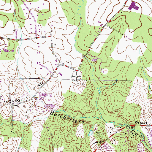 Topographic Map of Anscroft, MD