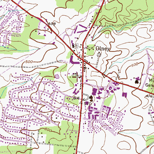 Topographic Map of Towne Centre Place, MD