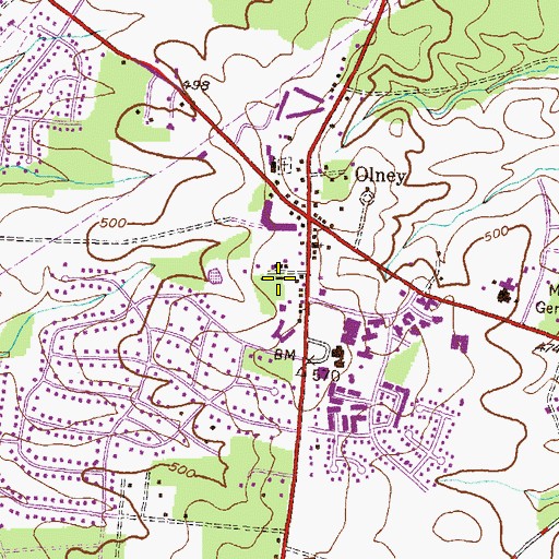 Topographic Map of Towne Centre Place, MD