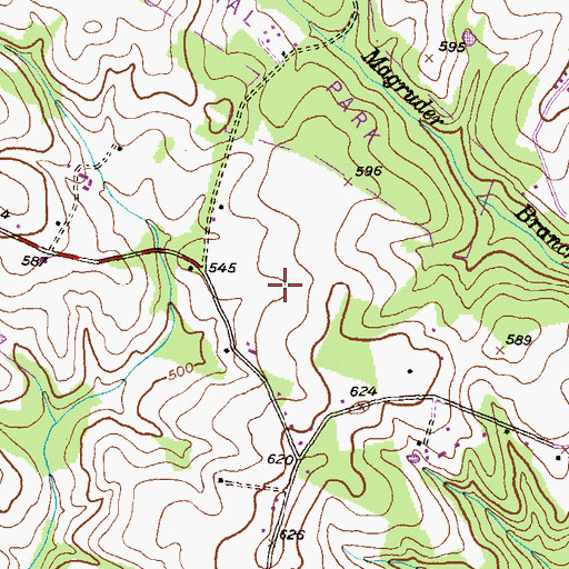 Topographic Map of Wilderness Walk, MD