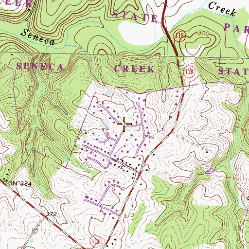 Topographic Map of Brookmead North, MD