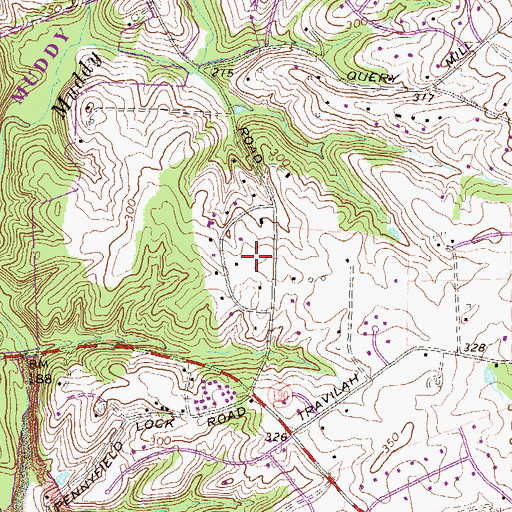 Topographic Map of Esworthy Estates, MD