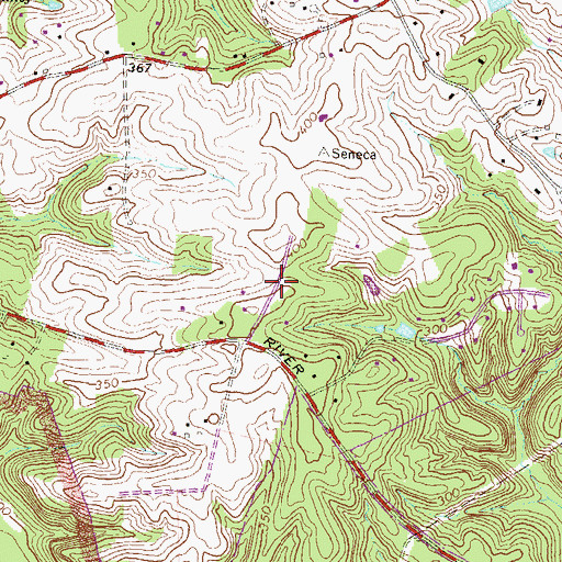 Topographic Map of Rive Gauche Estates, MD