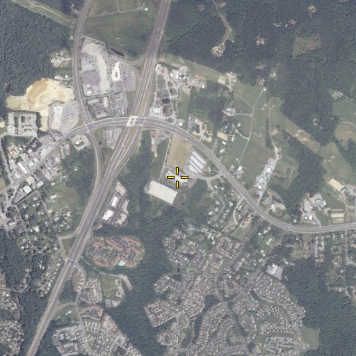 Aerial/Satellite Image of Burtonsville Post Office, MD