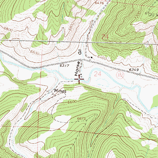 Topographic Map of Horse Gulch, CO