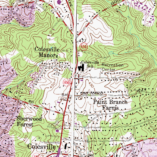 Topographic Map of Church of the Transfiguration, MD