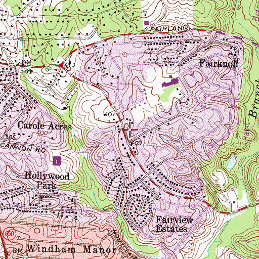 Topographic Map of Smithville, MD