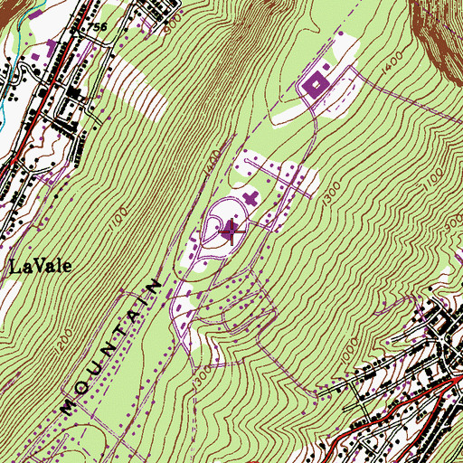 Topographic Map of Sacred Heart Hospital (historical), MD