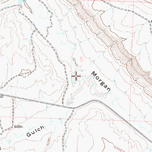 Topographic Map of Boxelder Gulch, CO