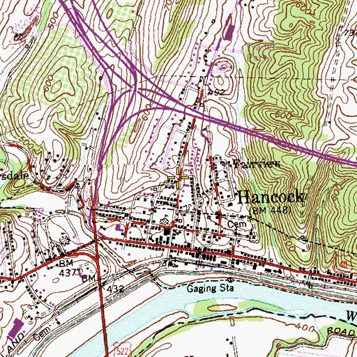 Topographic Map of Full Gospel Assembly of God Church, MD