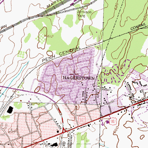 Topographic Map of Greenberry Hills, MD