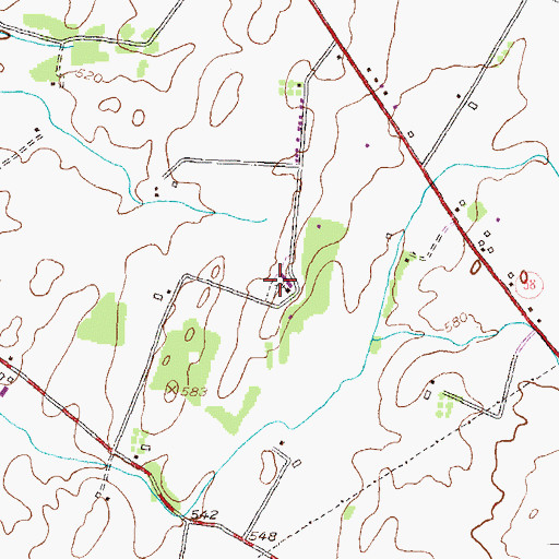 Topographic Map of Salem Graveyard, MD