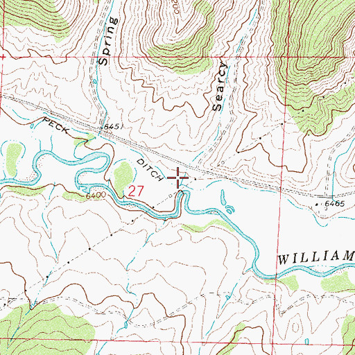 Topographic Map of Searcy Gulch, CO