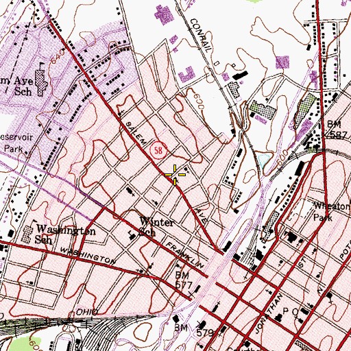 Topographic Map of Unitarian Universalist Church of God, MD