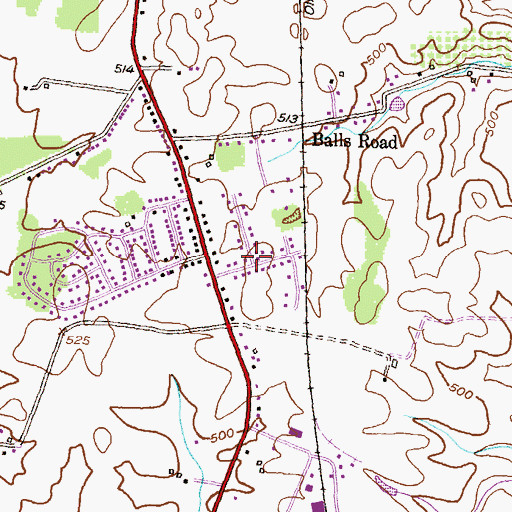 Topographic Map of Green Hill, MD
