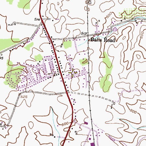 Topographic Map of Green Hill, MD