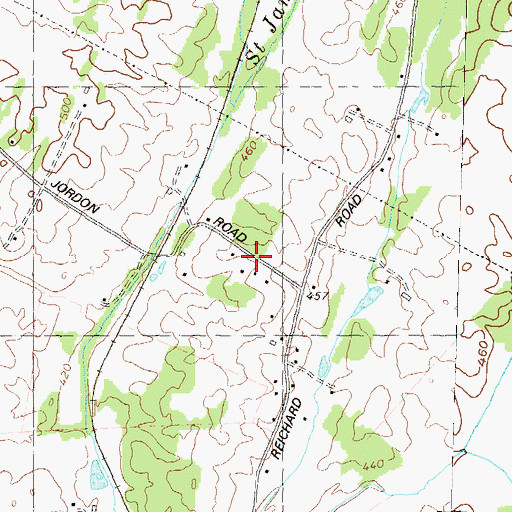 Topographic Map of Heritage Estates, MD
