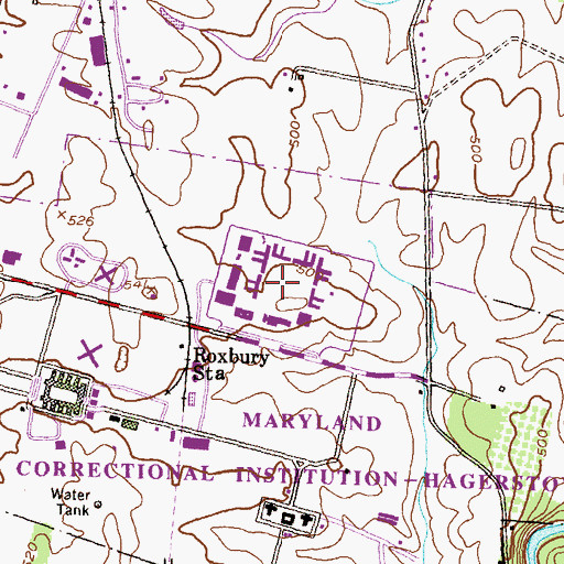 Topographic Map of Maryland Correctional Training Center, MD