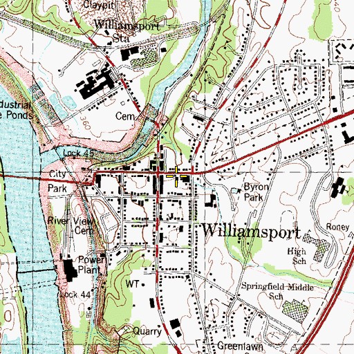 Topographic Map of Saint Augustine Catholic Church, MD