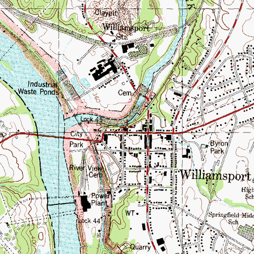 Topographic Map of Zion Lutheran Church, MD